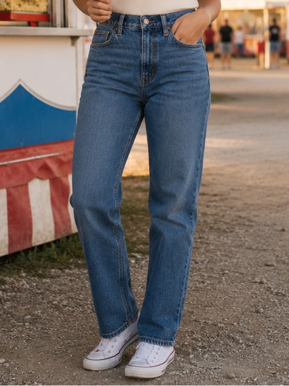 Eddie Bauer Authentic Perfect Straight Jeans Women’s Size 4 NWT High Rise